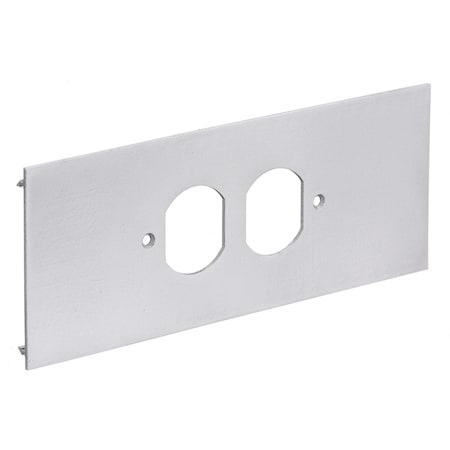 Hubbell Wiring Device-Kellems Metal Raceway, Plate, 1-Gang, Duplex, HBLALU5000/HBLALU7620 Series HBLALU57DR